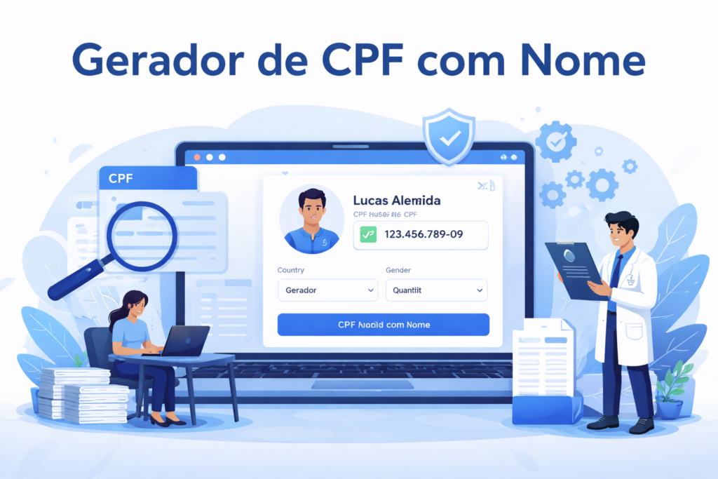 "Gerador de CPF com Nome para testes e desenvolvimento"