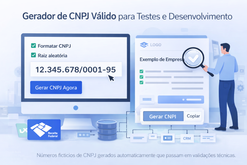 Gerador de CPF online mostrando número válido