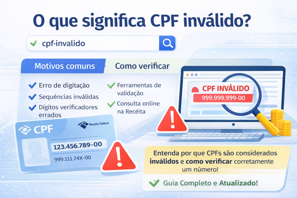 o que significa cpf invalido explicação