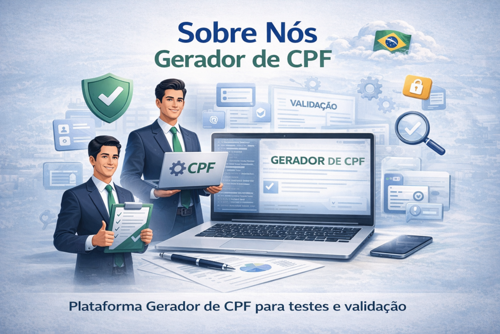 Sobre Nós Gerador de CPF plataforma para testes e validação
